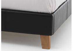 4ft Small Double Black Faux Leather Bed Frame 3